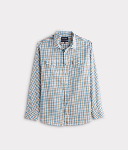 El Paso Tailored Fit :: Tan And Turquoise Check