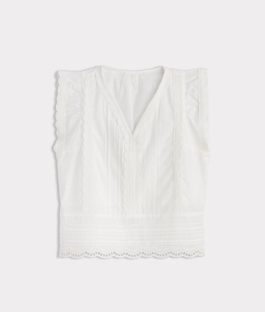 Sutton Pintuck Blouse :: White
