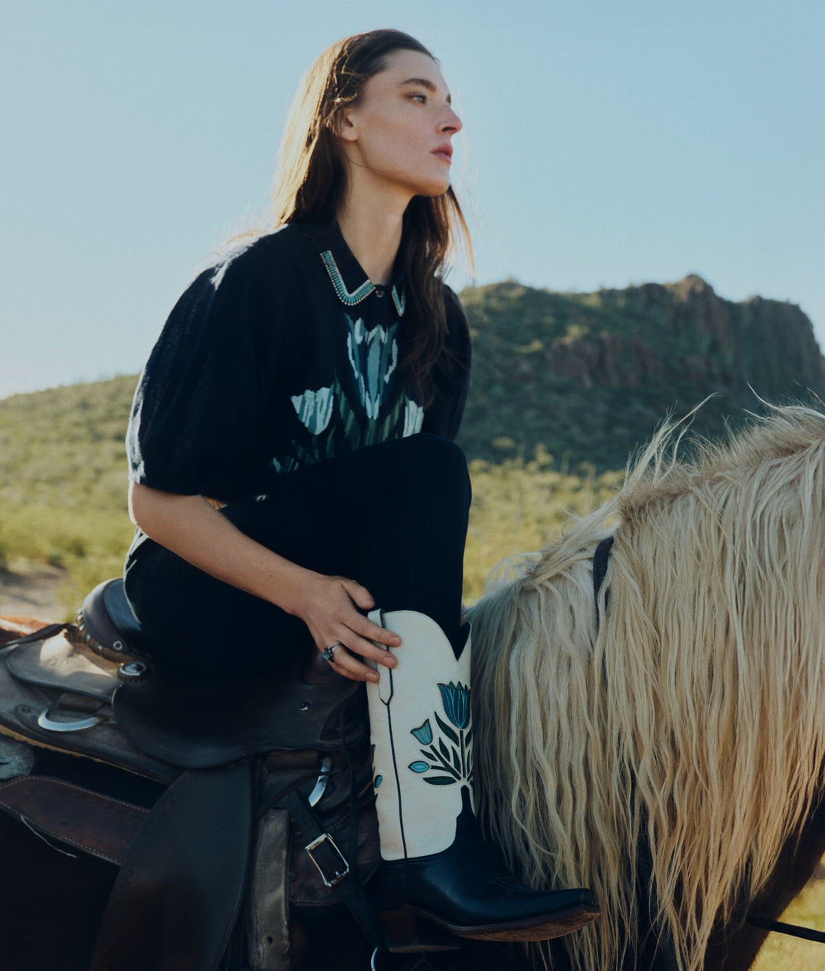 Lela Rose x Lucchese Skylark :: Navy 2