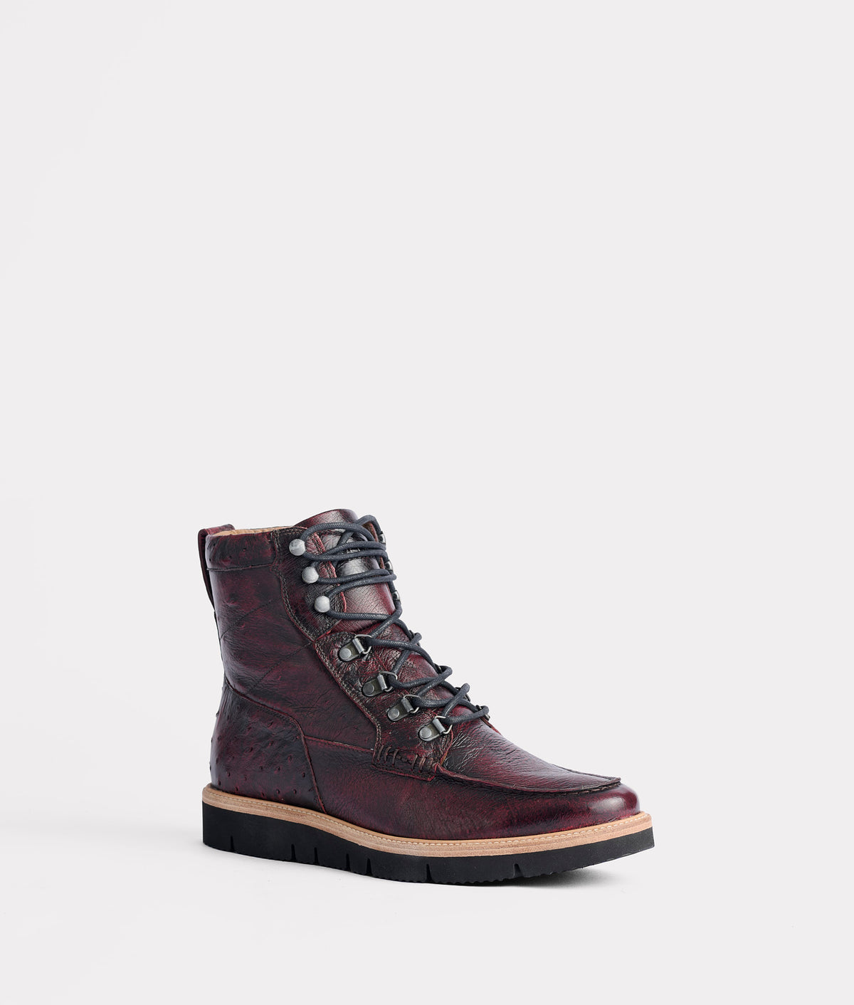 Ridgeline Exotic Lace Up Boot :: Black Cherry 6
