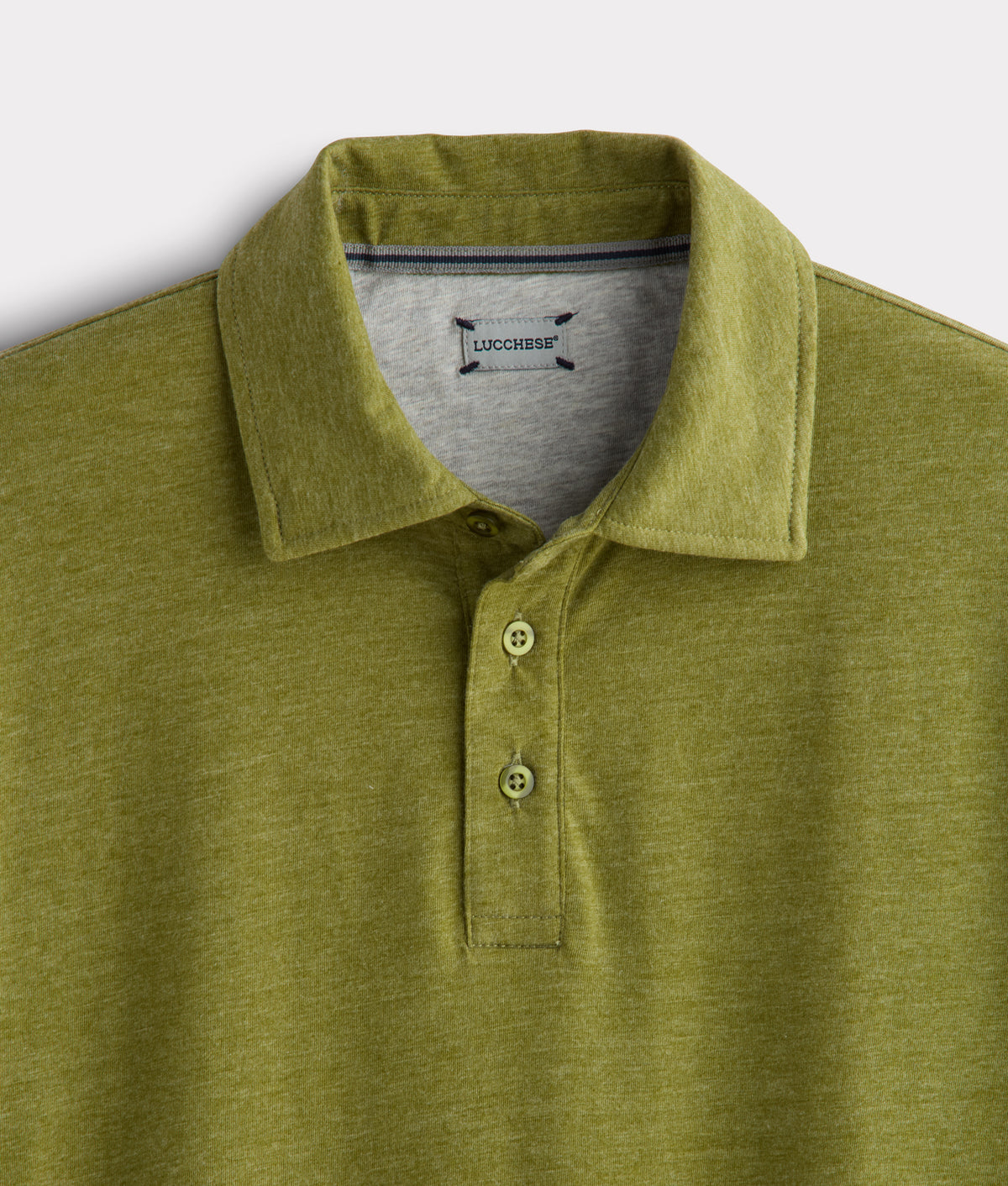 Lucchese Pima Blend Polo :: Olive 3