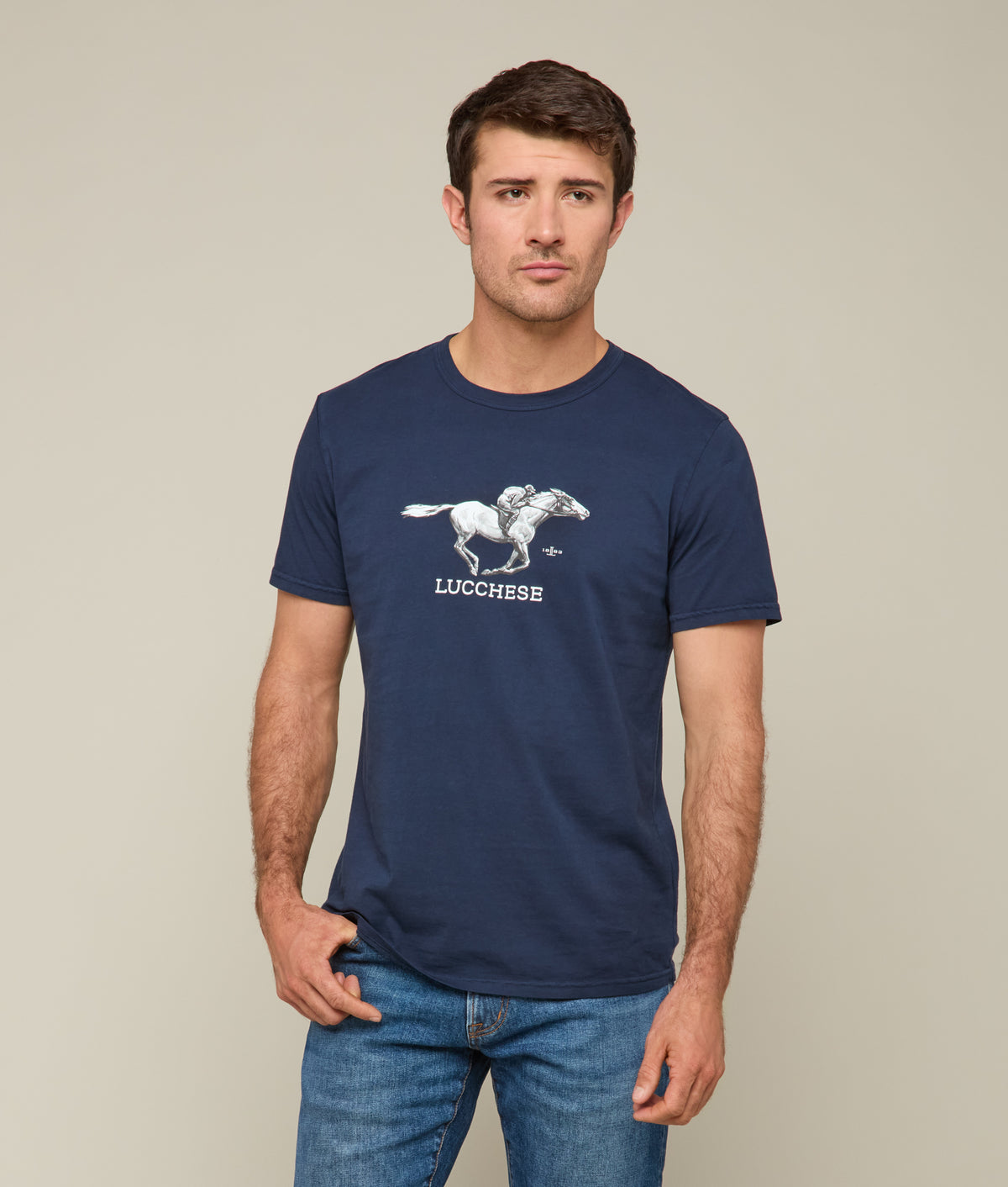 Lucchese Racehorse Tee :: Navy 2