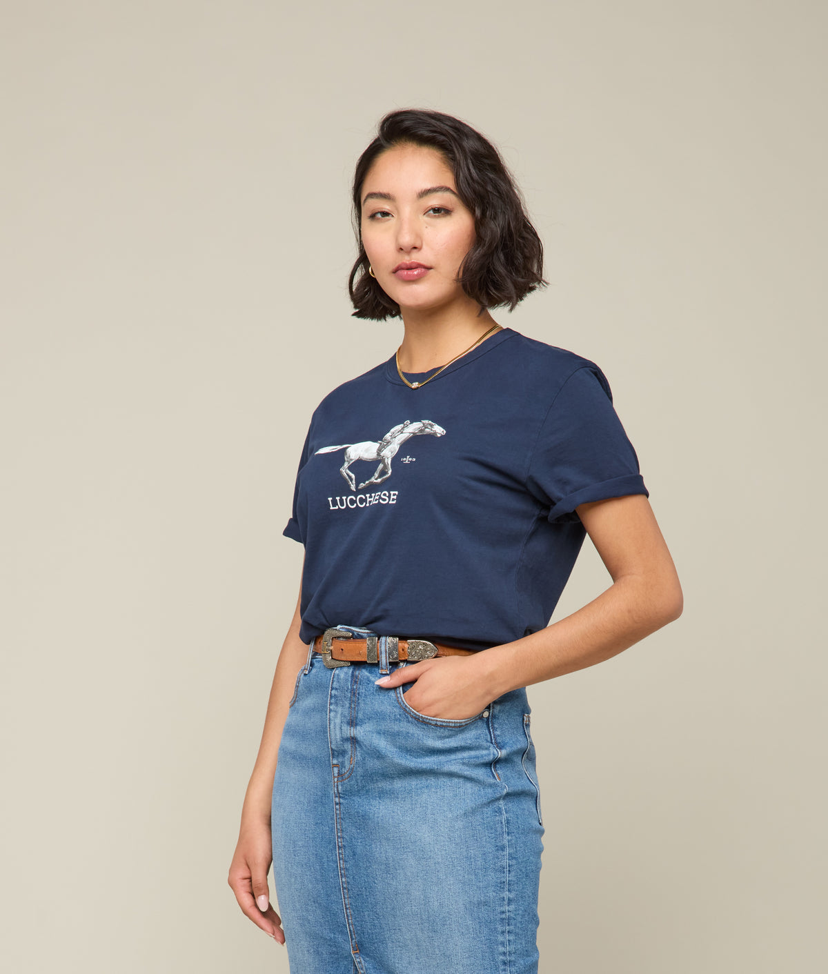 Lucchese Racehorse Tee :: Navy 8