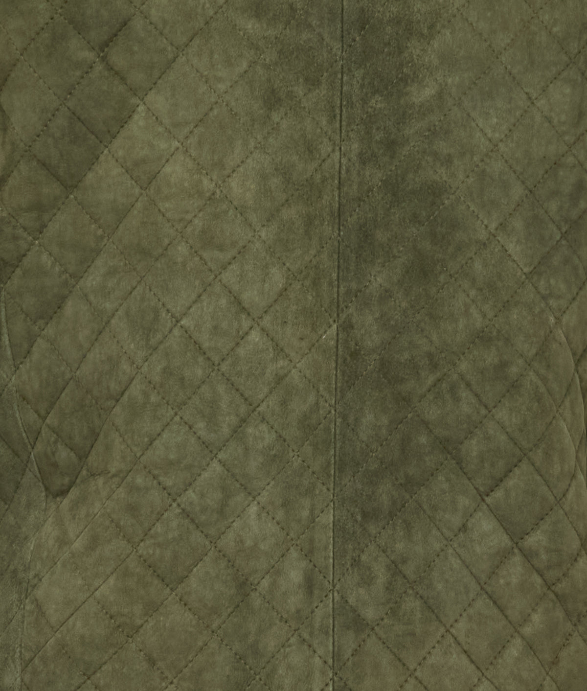 Quilted Suede Vest :: Loden 2