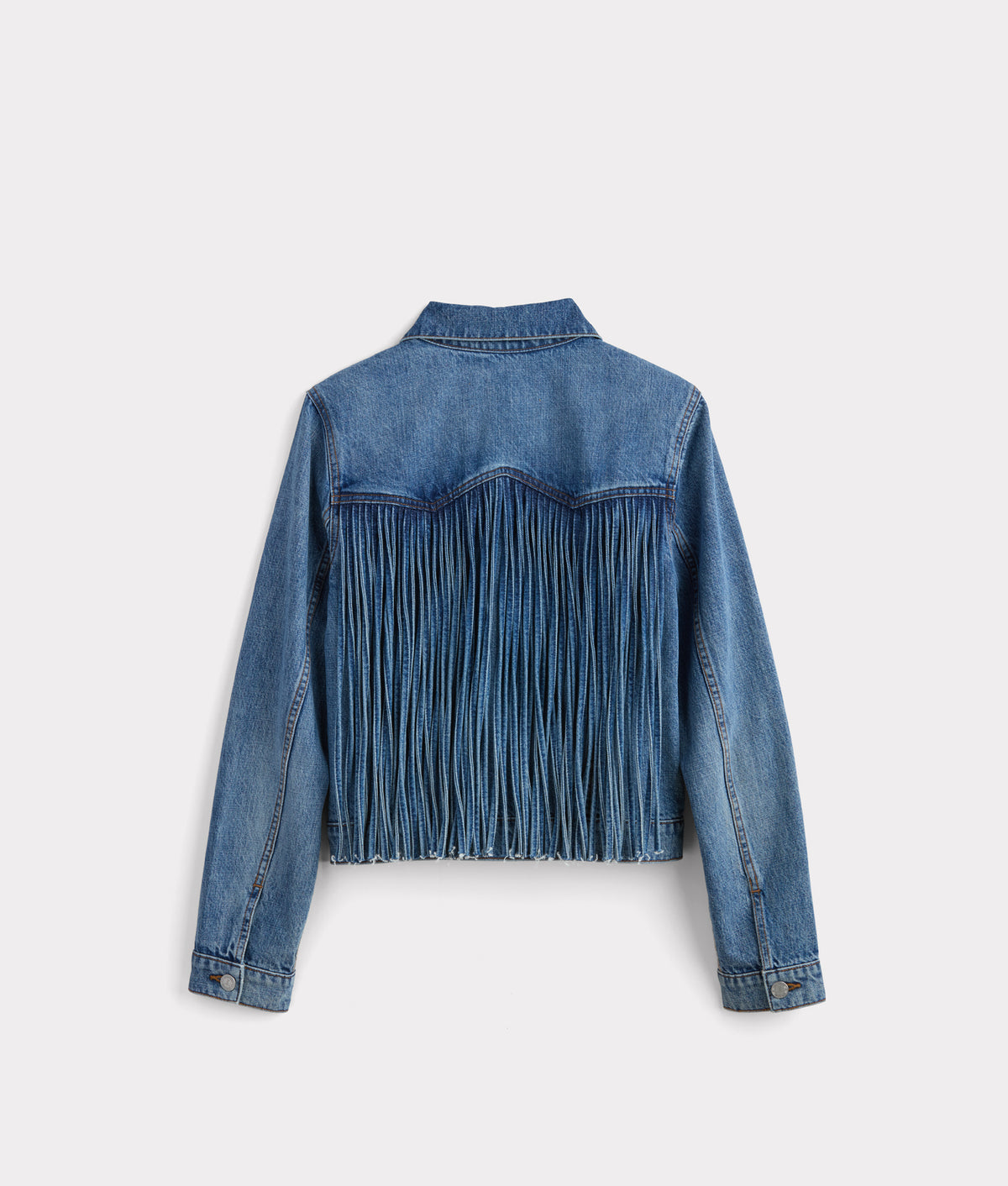 Justine Fringe Denim Jacket :: Blue Roan 3