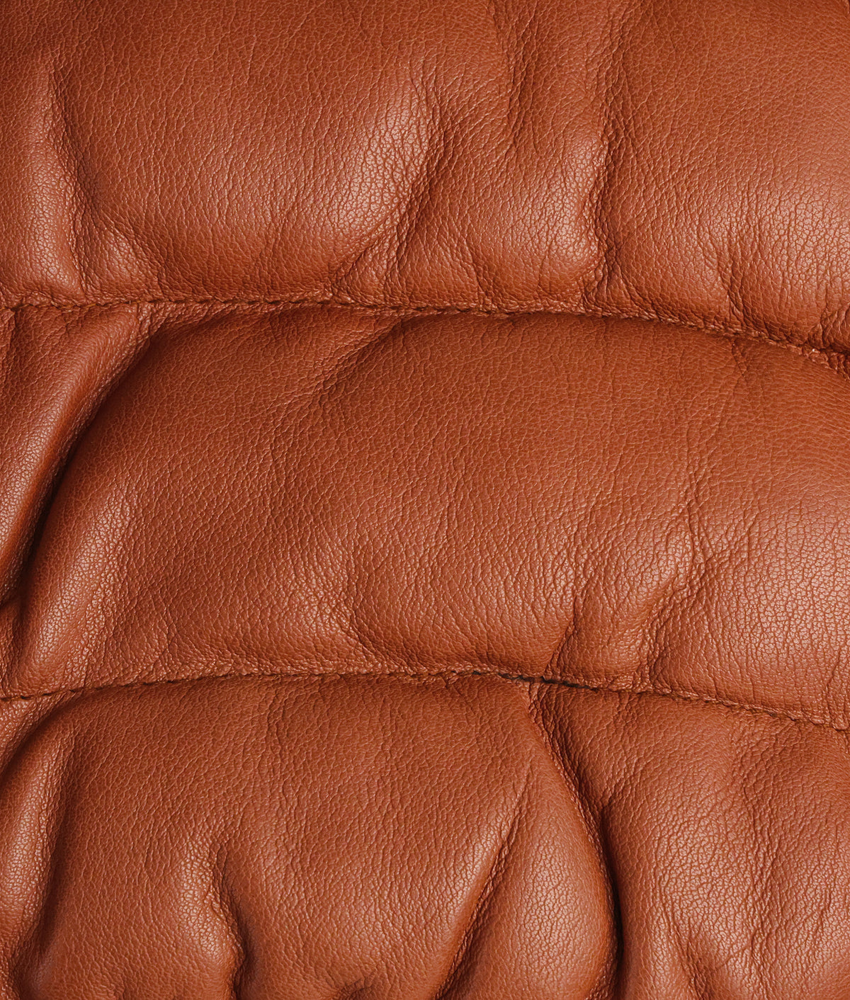 Men's Leather Puffer Vest :: Cognac 7