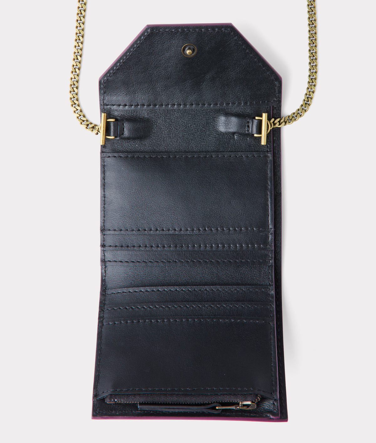 Short Wallet On A Chain :: Burgundy 7