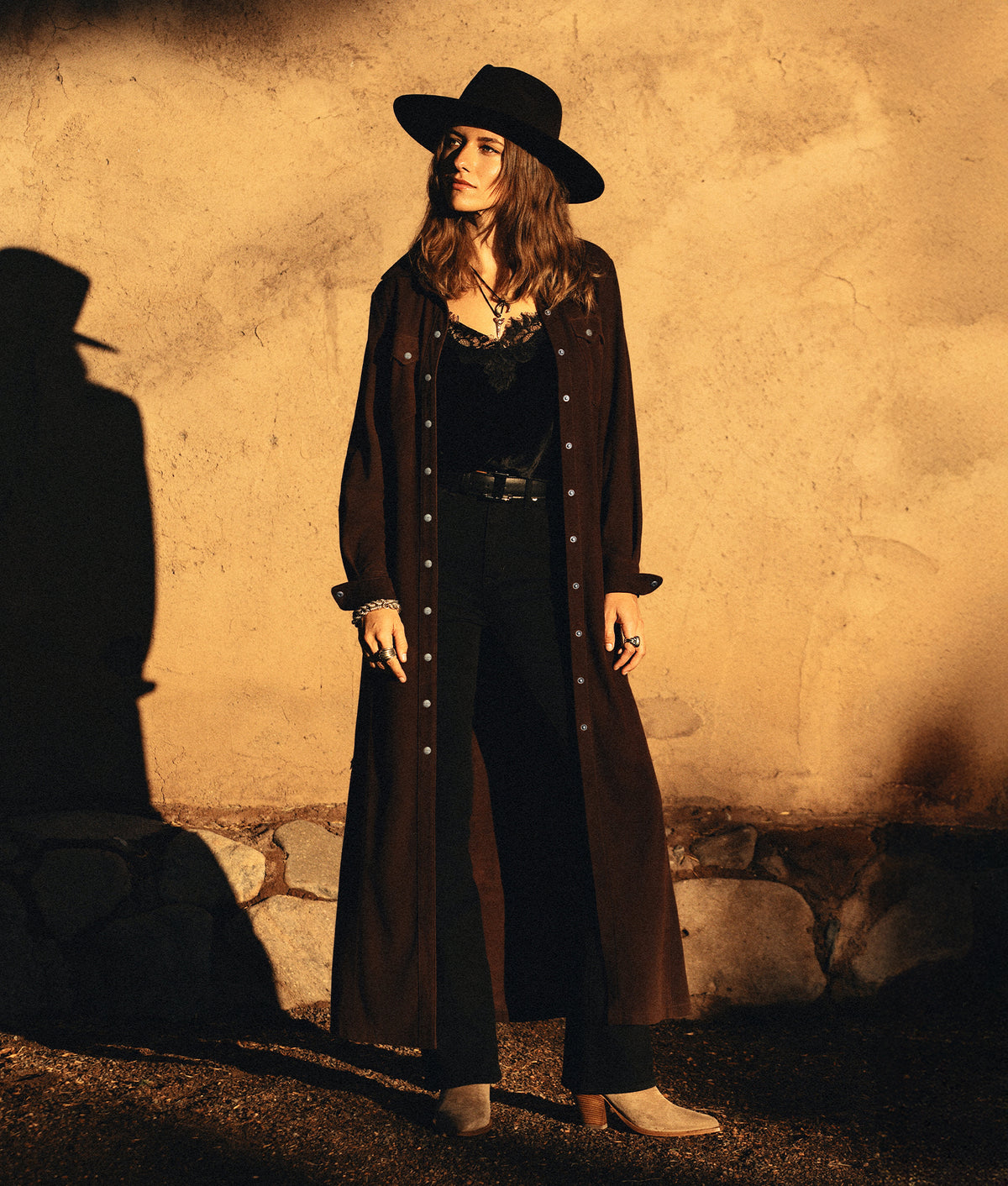 Delilah Suede Duster :: Chocolate 5