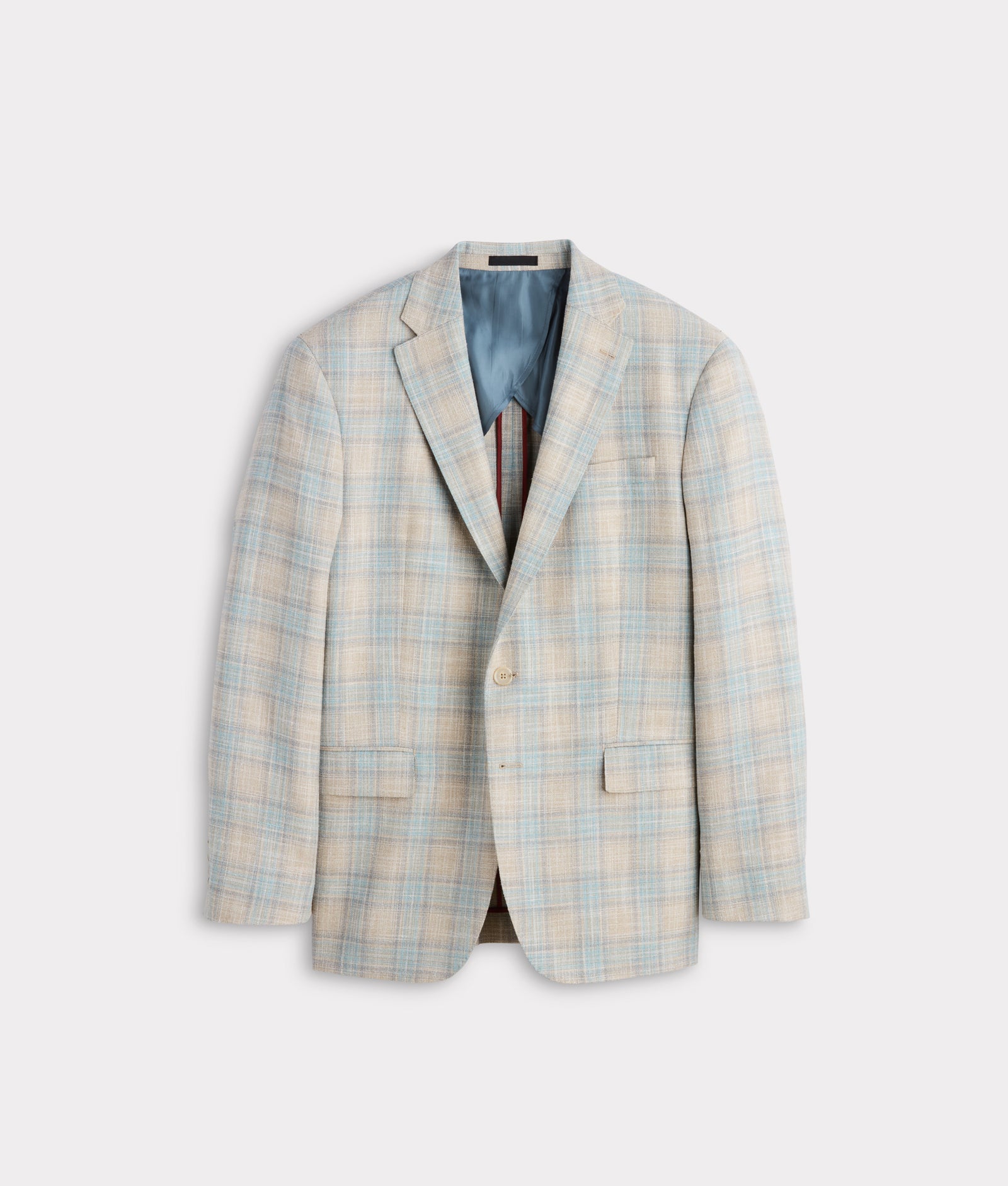 Lucchese Sport Coat :: Blue And Tan Plaid product image