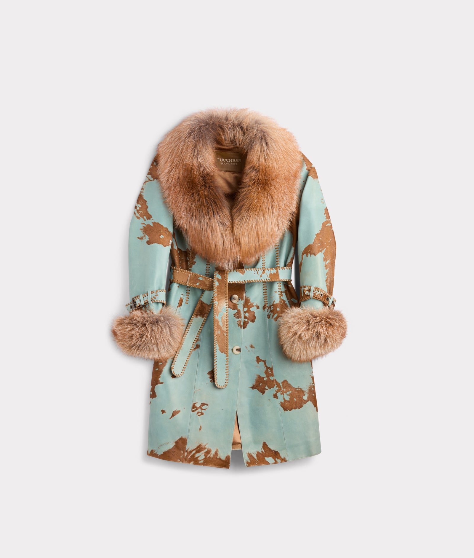 Calista Coat :: Turquoise/Brown product image