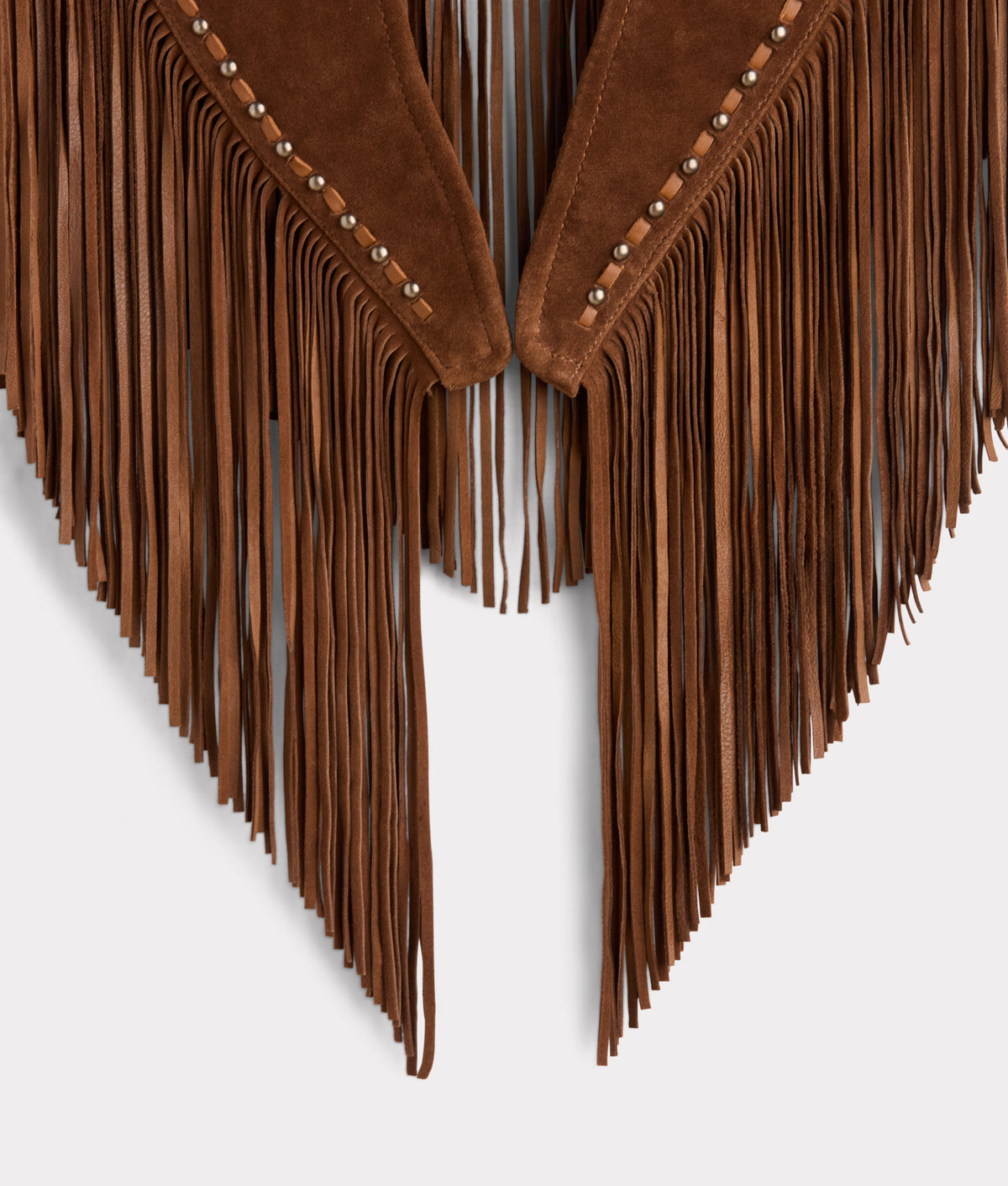 Sheila Beaded Fringe Cape :: Brown 7
