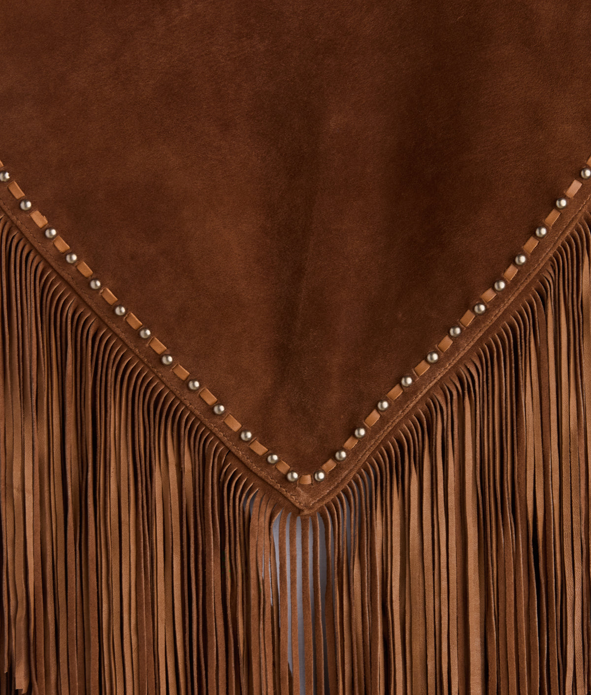 Sheila Beaded Fringe Cape :: Brown 8