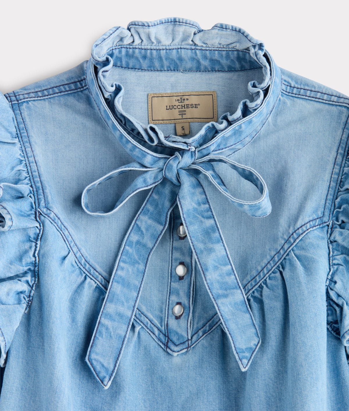 Corlee Denim Blouse :: Blue Bird 4