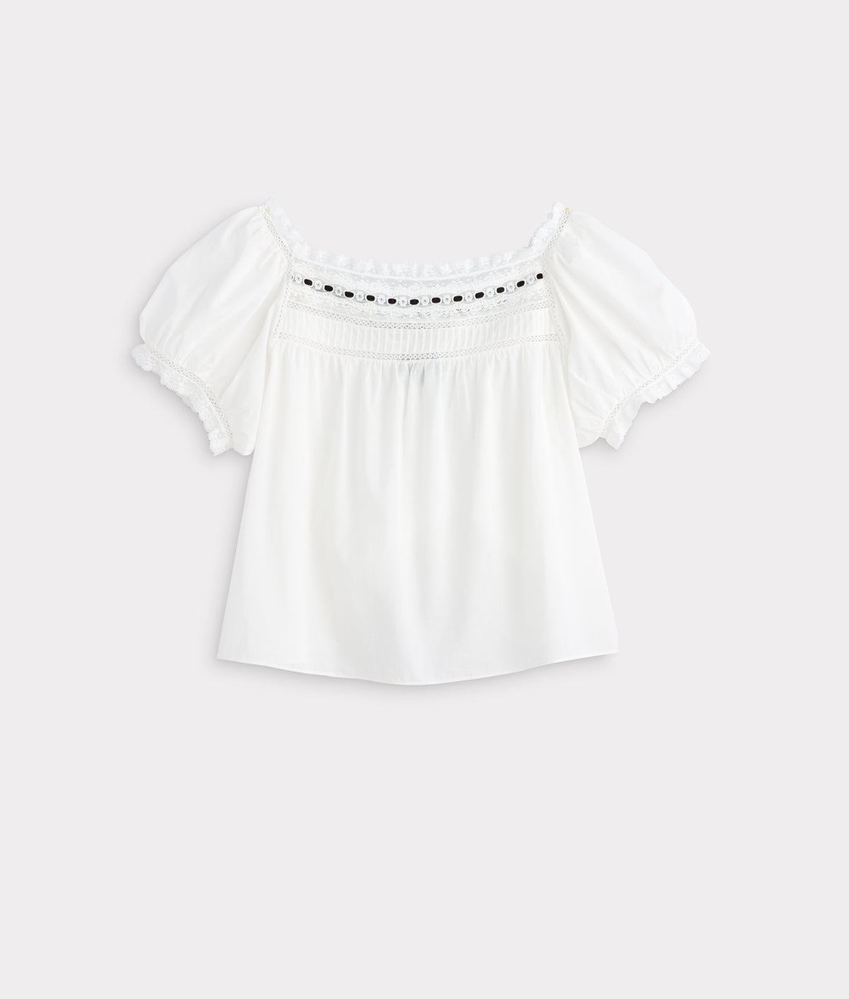 Arabella Bow Blouse :: White And Black 2