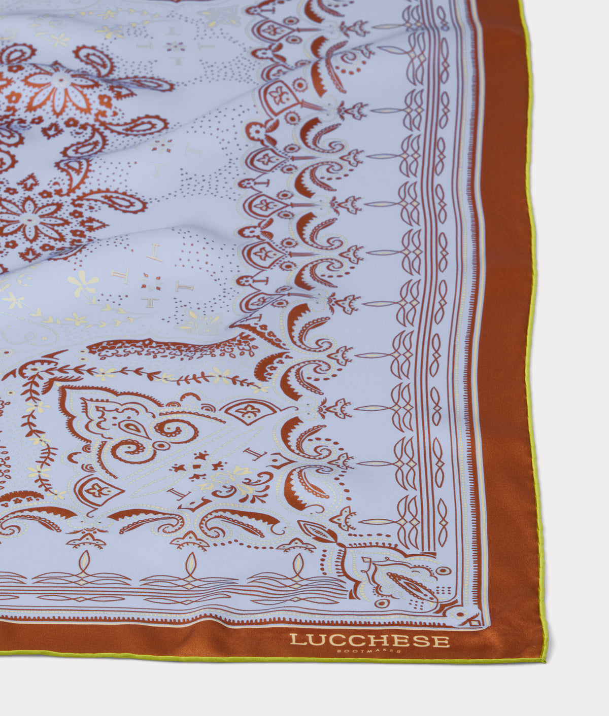 Mirrored L Silk Scarf :: Sky Blue 4
