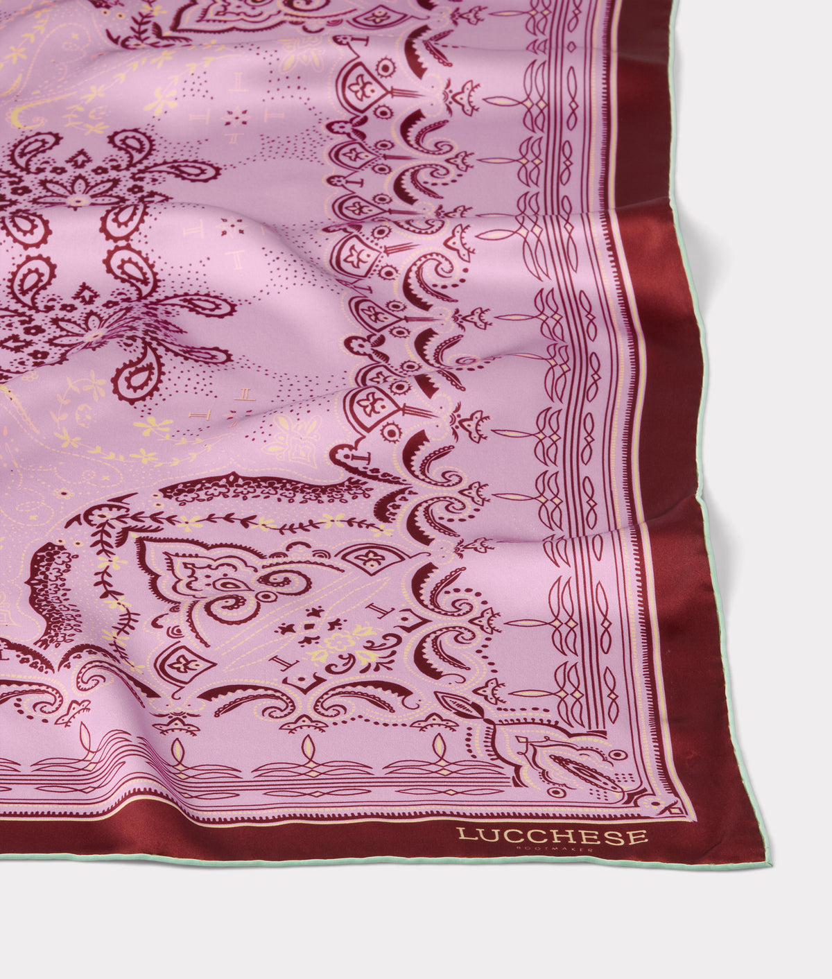 Mirrored L Silk Scarf :: Pink 4