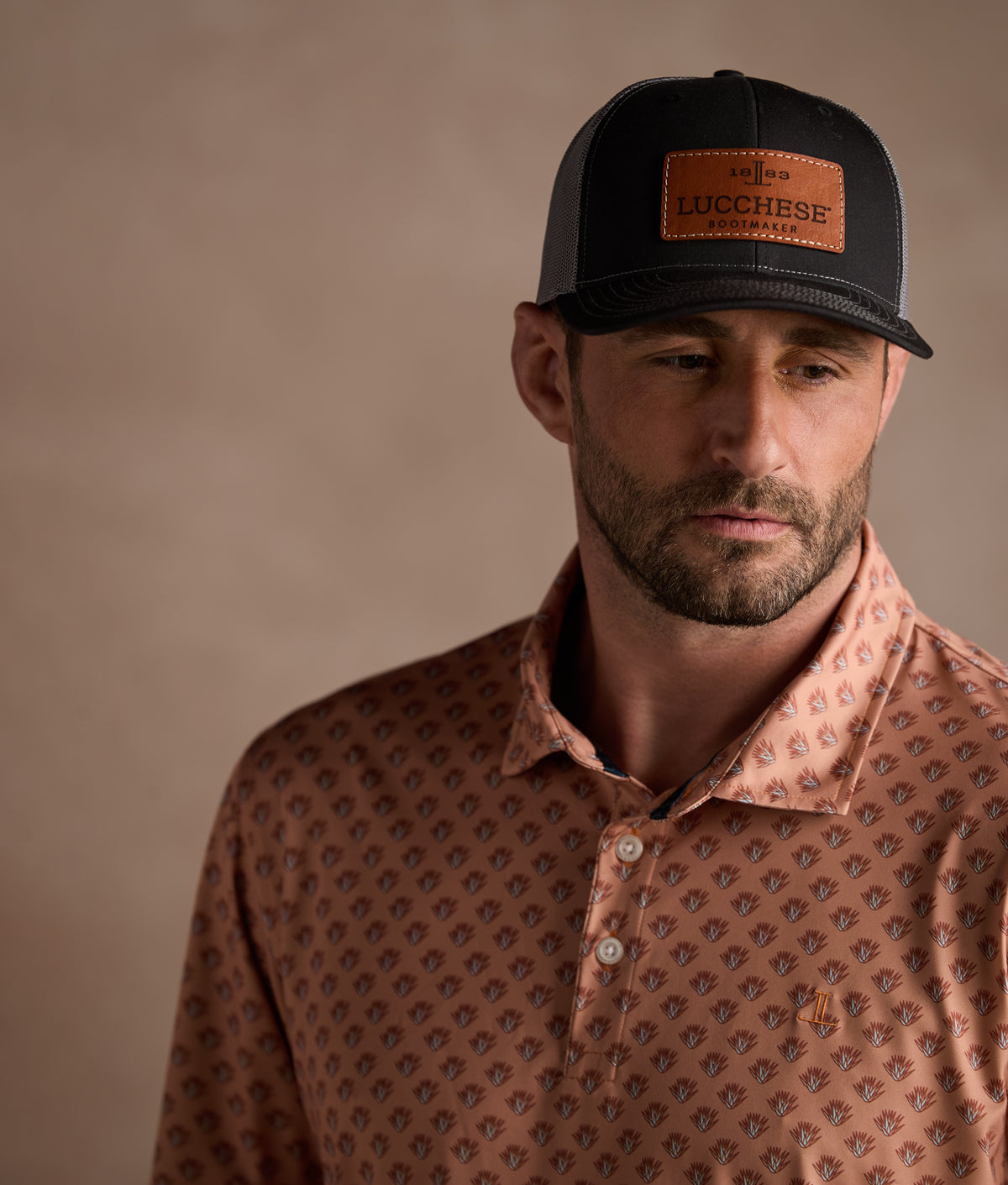 Lucchese Golf Polo :: Rust 9