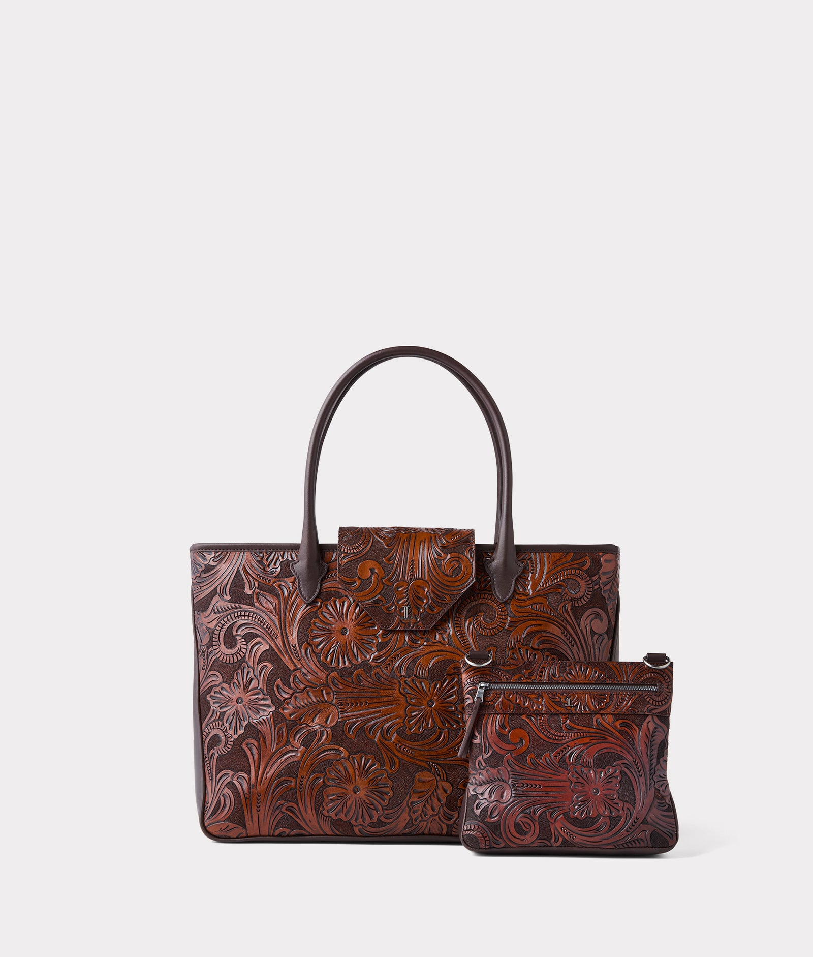Intagliare Travel Tote :: Cognac