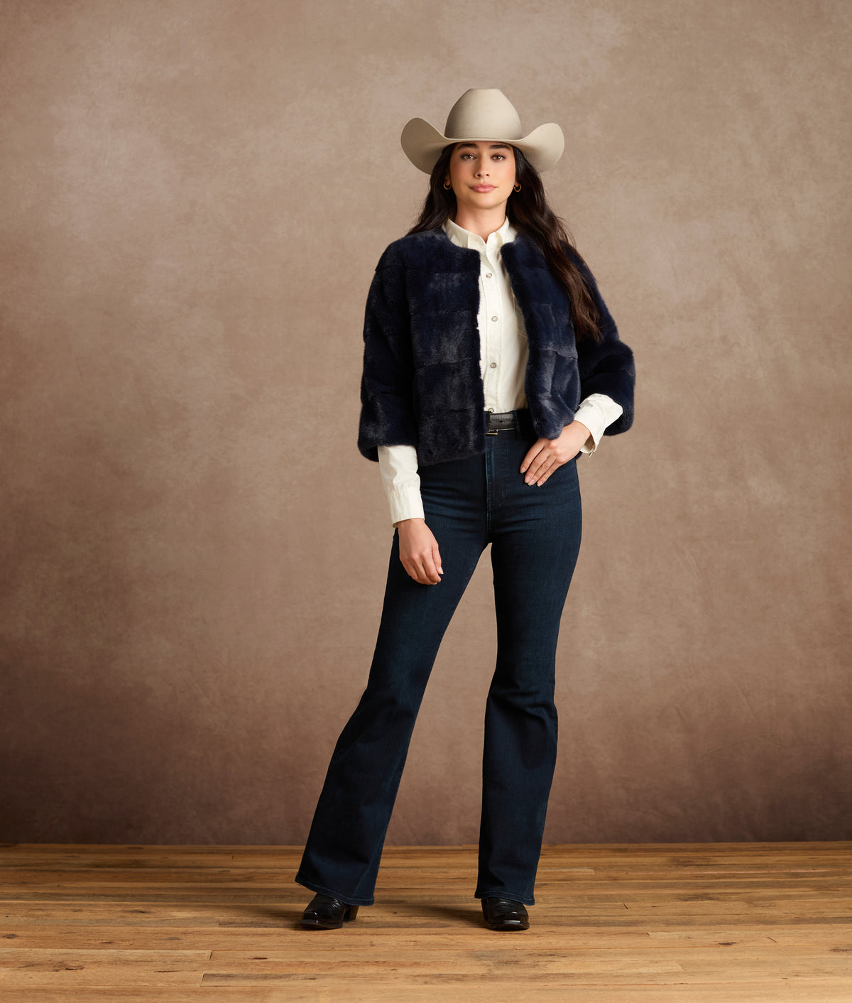 Marie Blue Mink Bolero :: Blue 7
