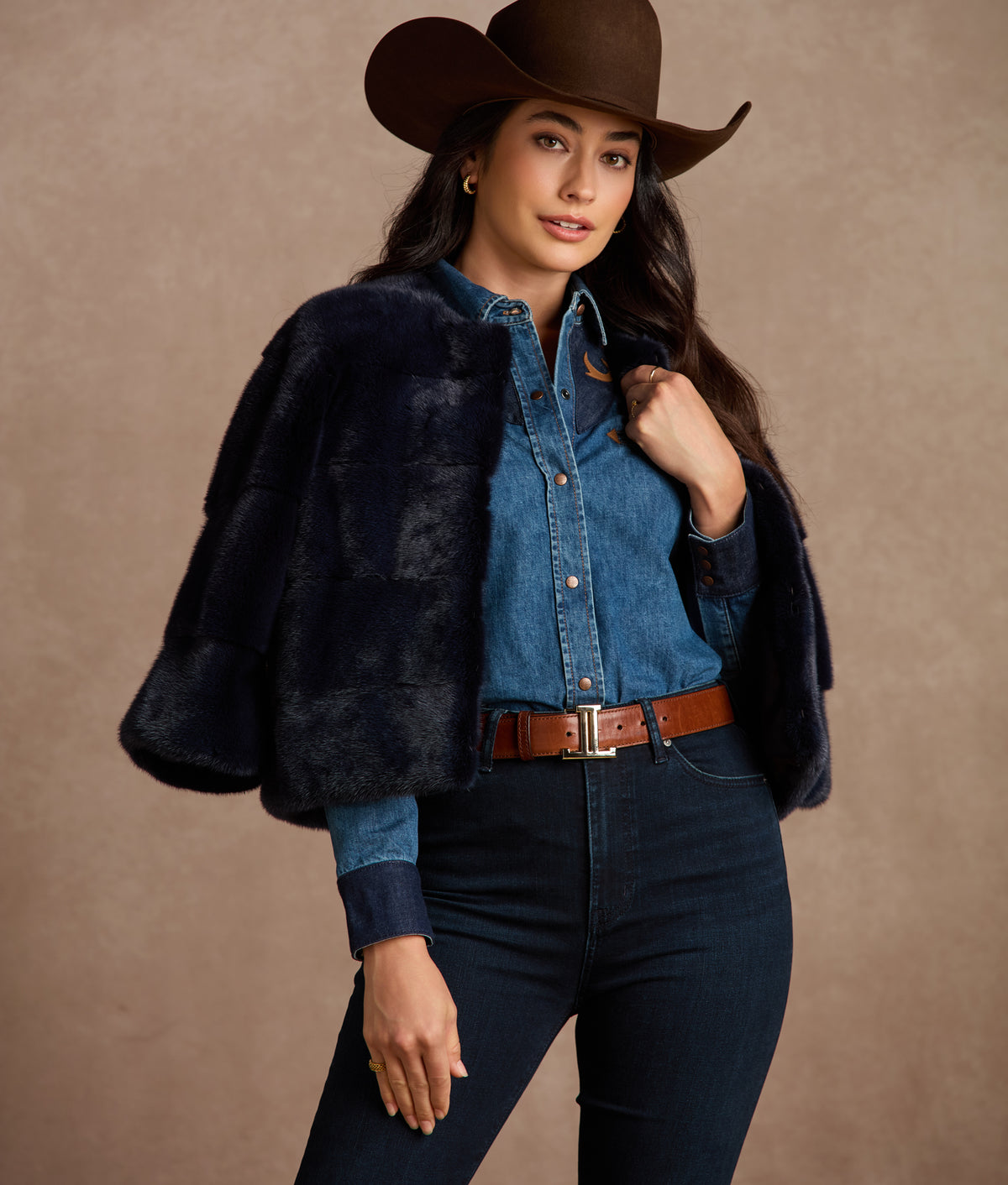 Marie Blue Mink Bolero :: Blue 2