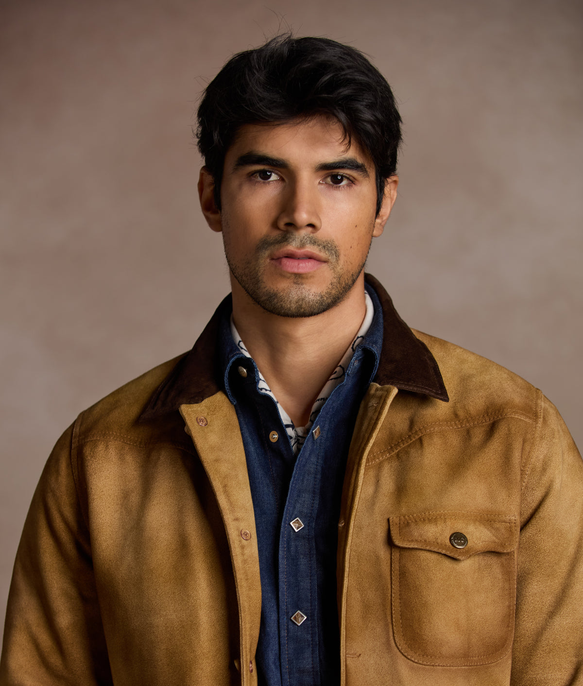 Duvall Vintage Leather Shacket :: Brown 8