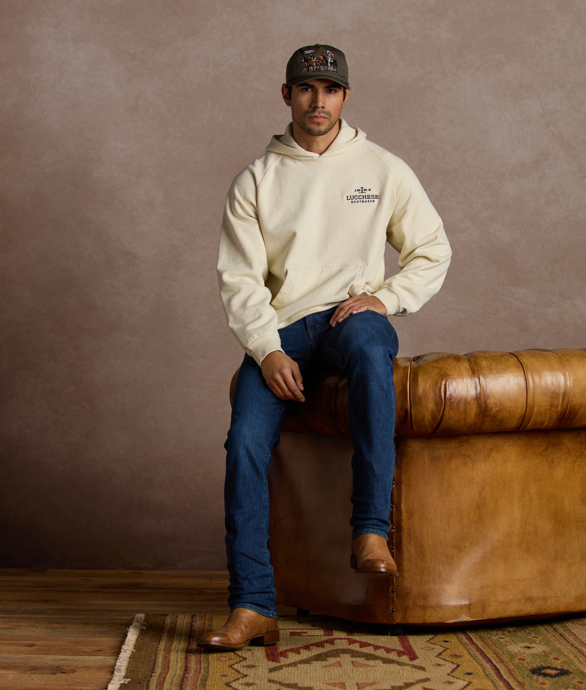 Lucchese Hoodie :: Cream 2