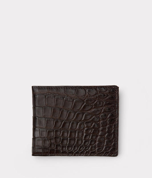 Hipster Wallet - American Alligator :: Chocolate