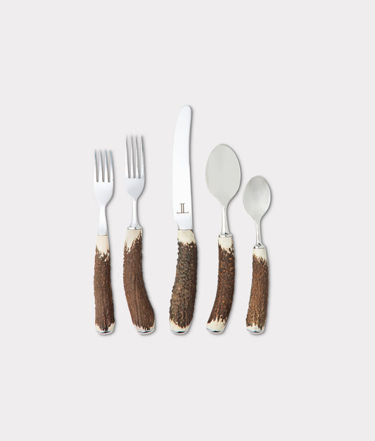 Stag Horn Flatware - 5 Piece Place Setting :: Silver