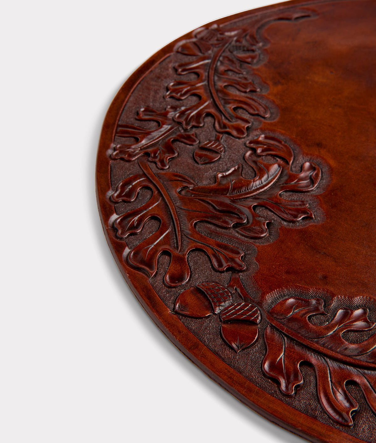 Hand-Tooled Placemats - Set of Two :: Brown 2