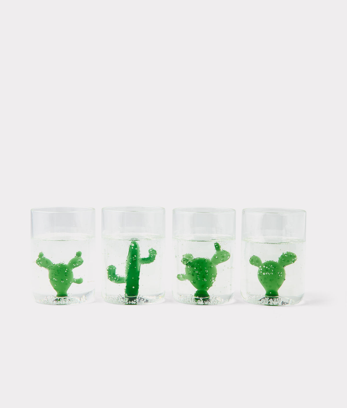 Tucson Saguaro Cactus Drinking Glasses - Set of Four :: Green 3