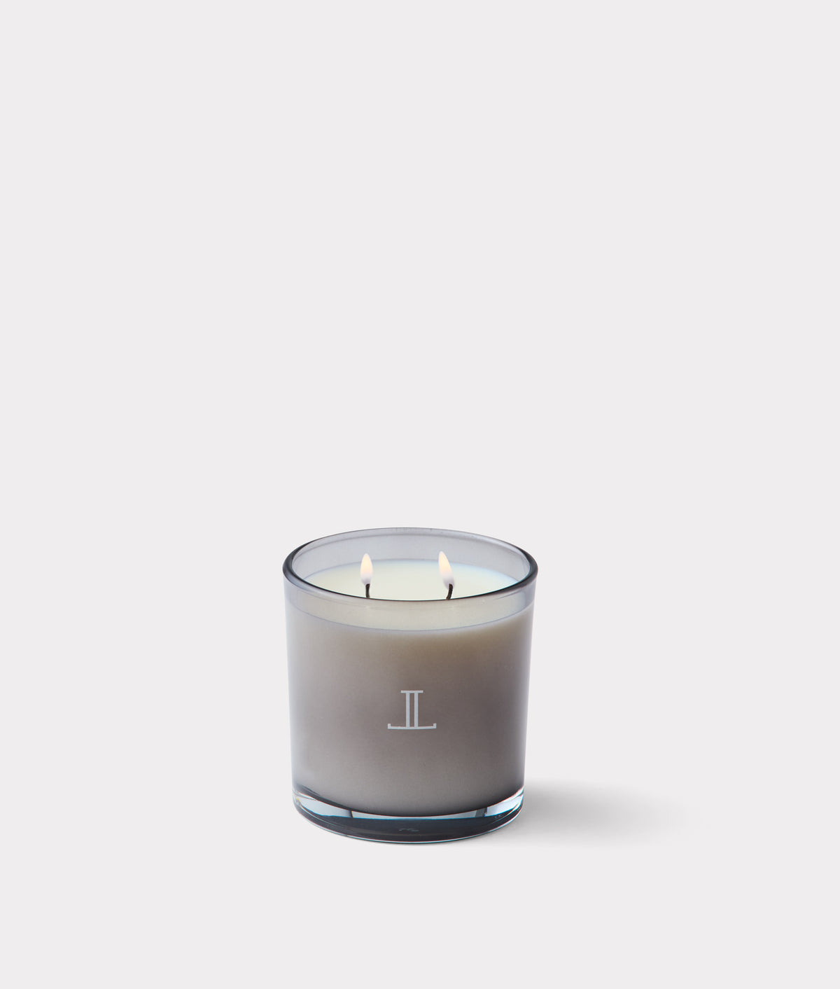 Double Wick Leather Scented Candle :: White 2