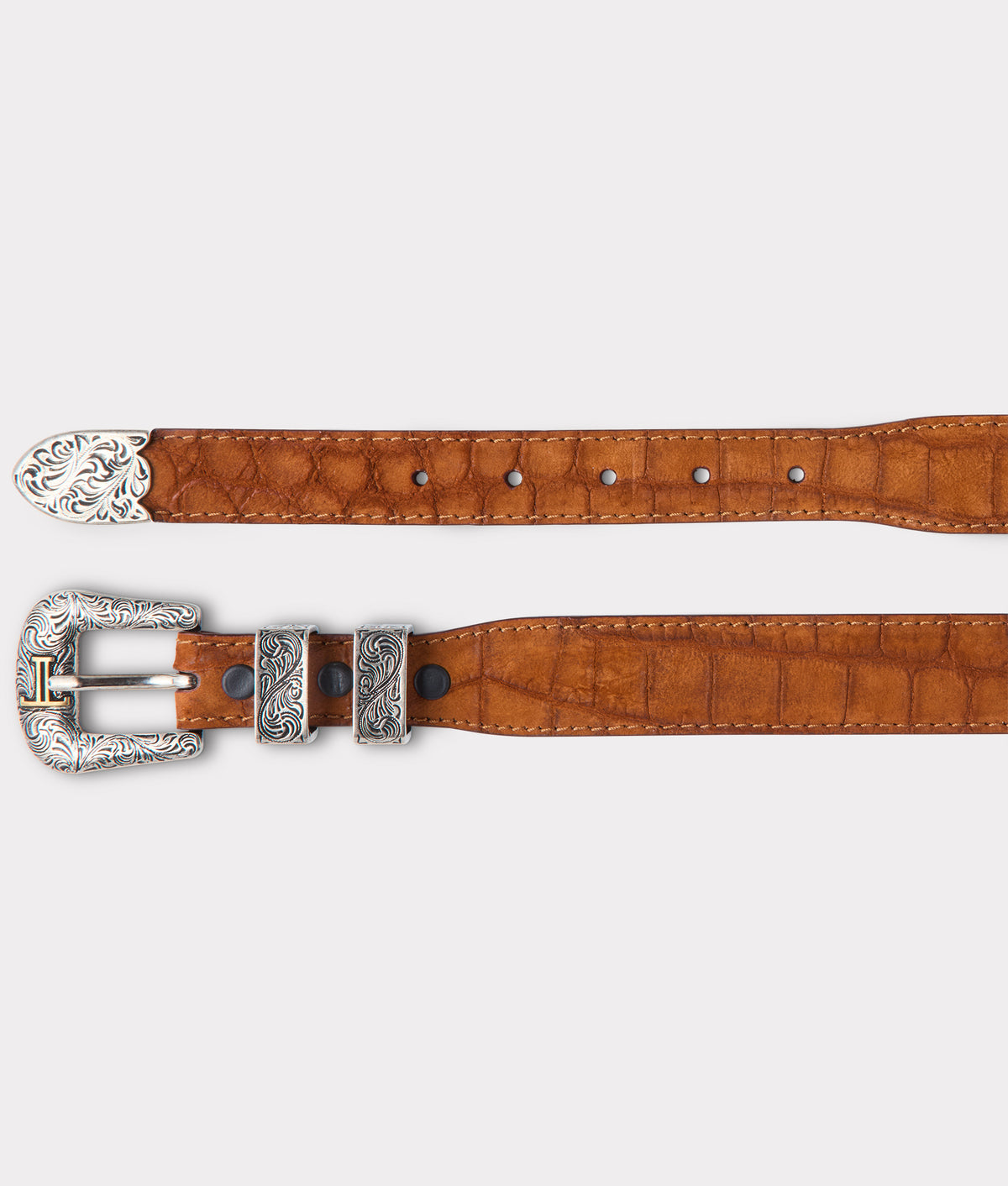 Women's Sueded Caiman :: Cognac 2