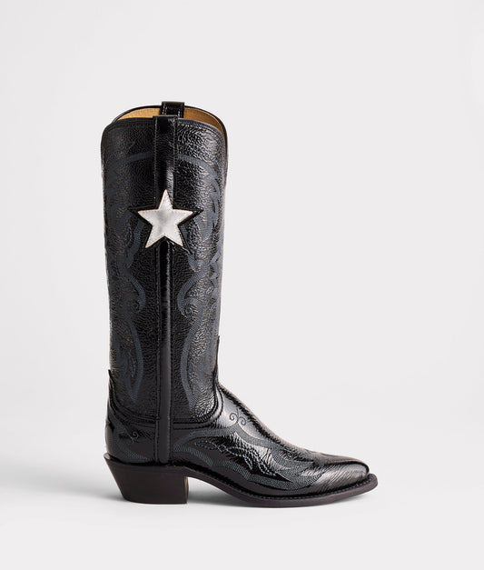 Gina :: Crinkle Patent Black