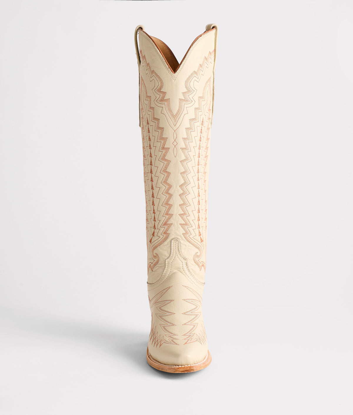 Priscilla :: Glitz Cream W/ Burnt Orange Stitching 5