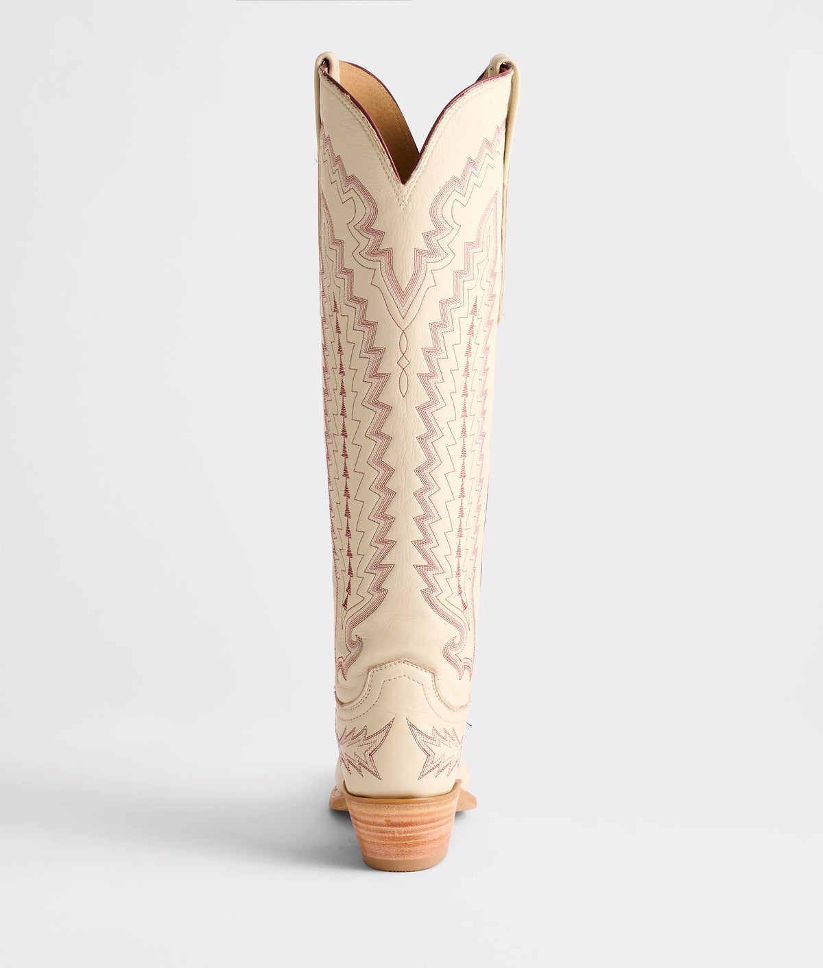 Priscilla :: Glitz Cream W/ Maroon Stitching 4