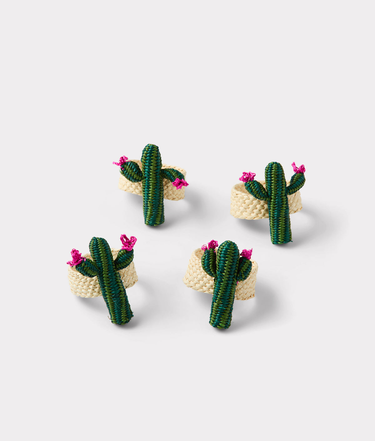 Saguaro Cacti Napkin Rings - Set of Four :: Green 2