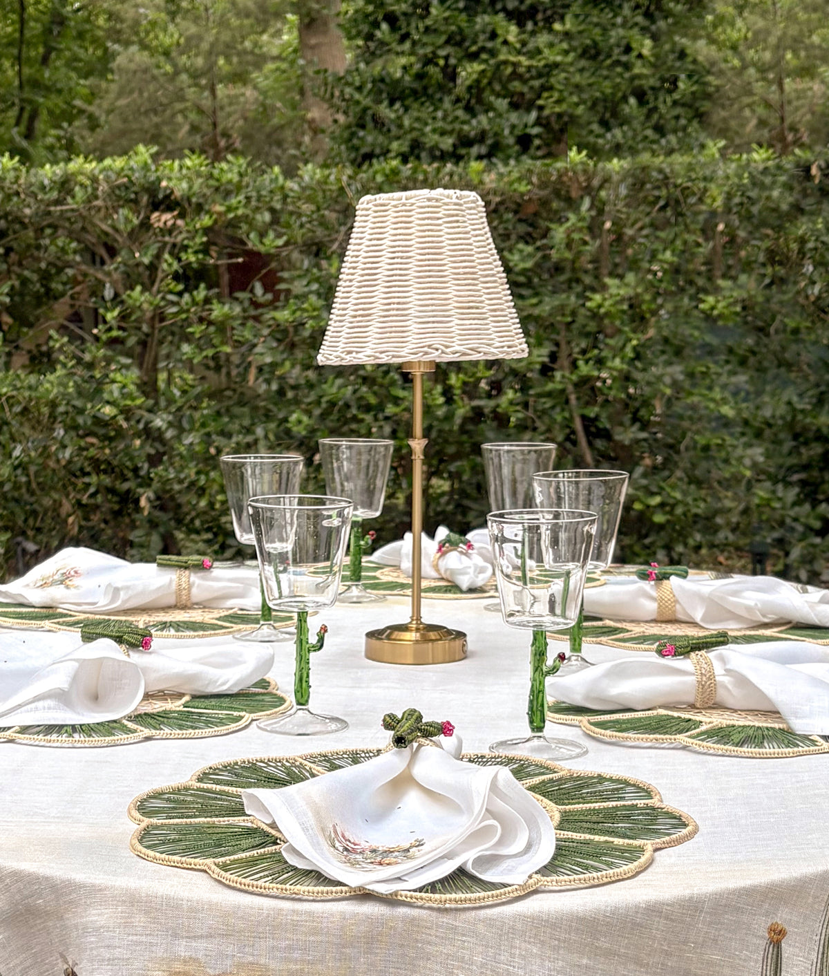 Tucson Saguaro Agave Placemat - Set Of Four :: Green 5