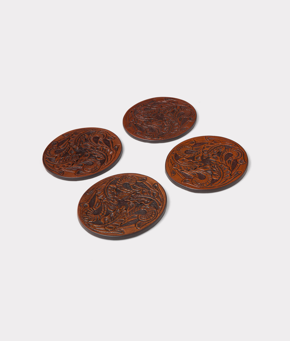 Carver Coaster - Set of Six :: Brown 5