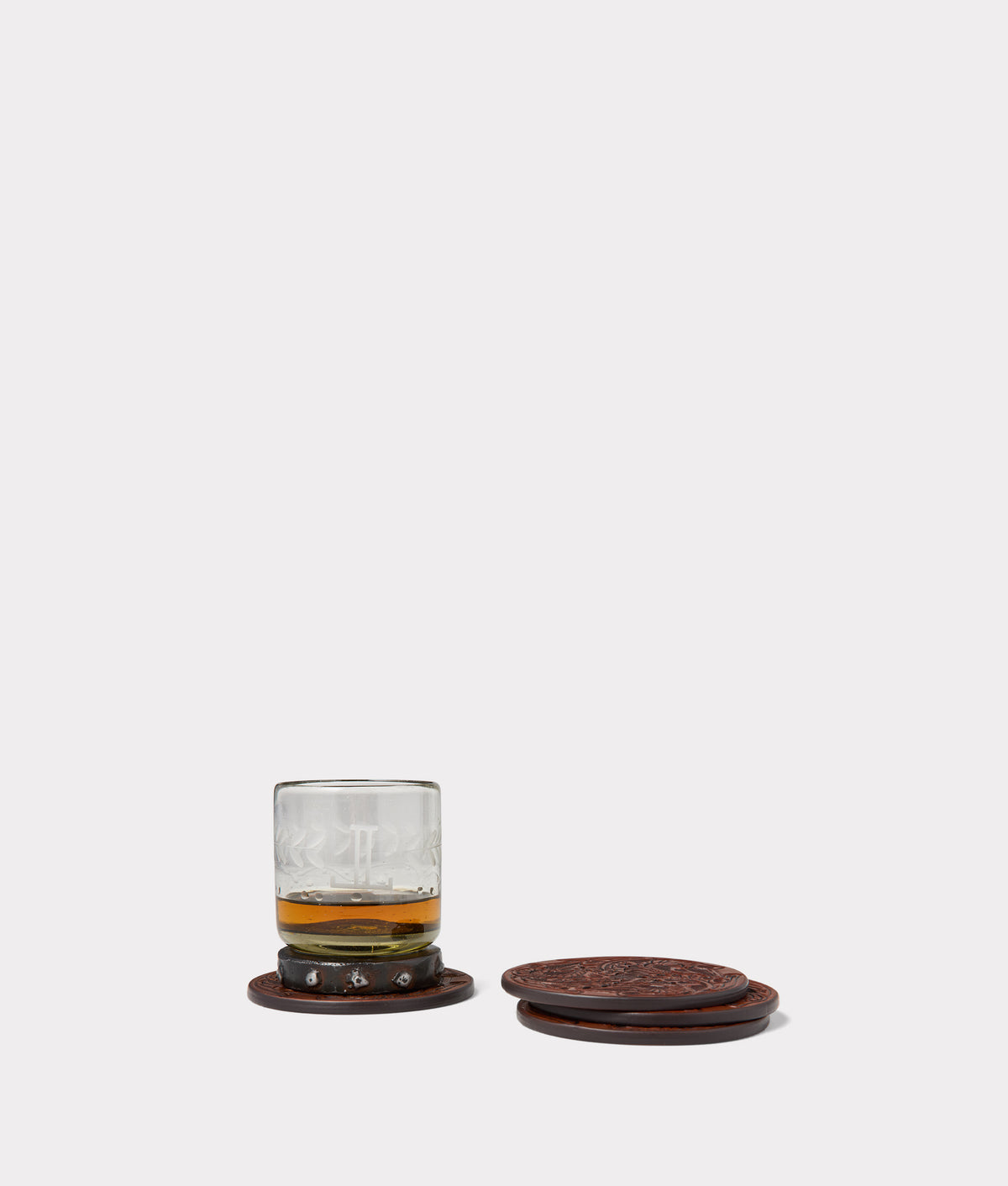 Carver Coaster - Set of Six :: Brown 6