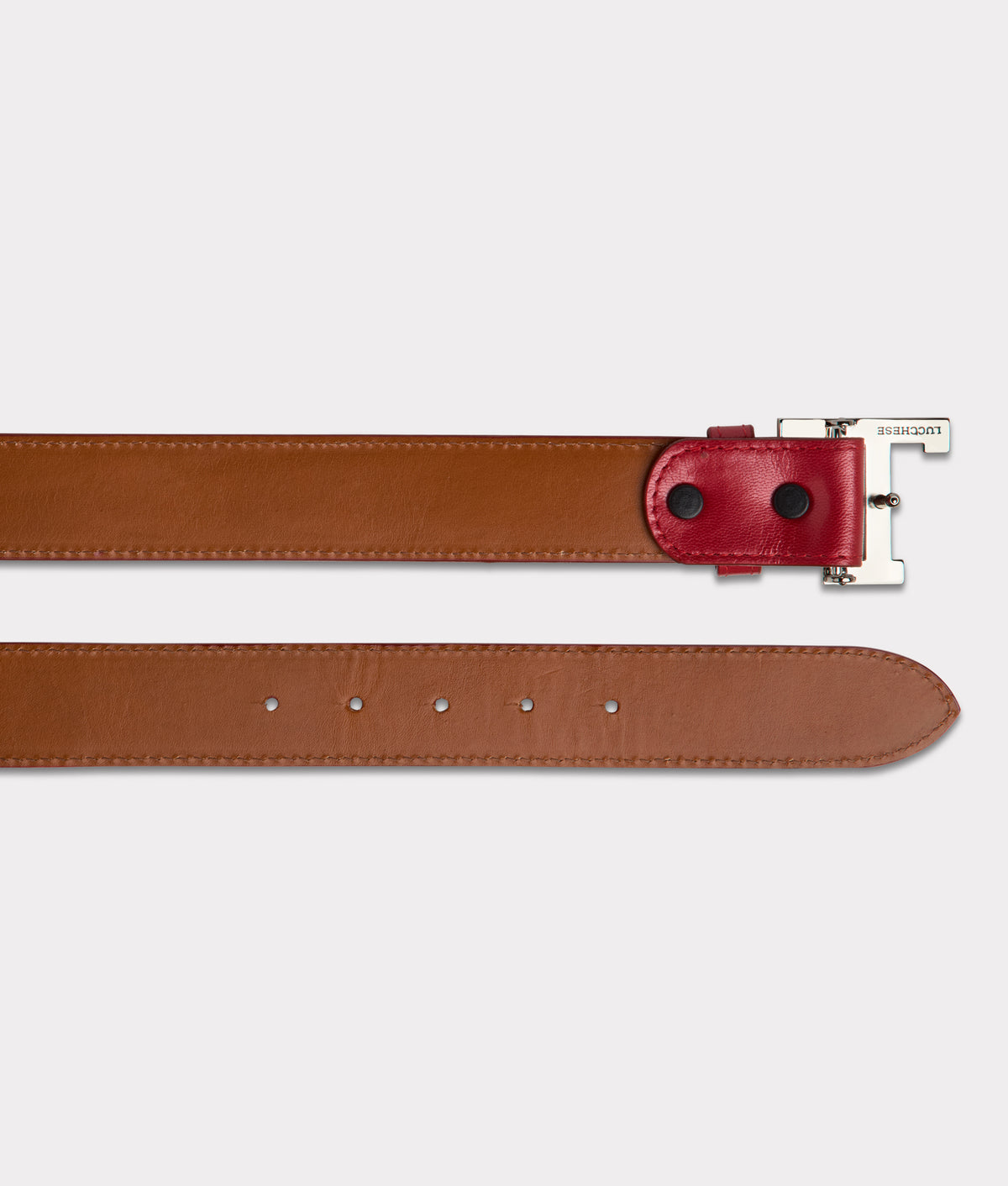 Women's Mirrored L Belt :: Tristan Red 3