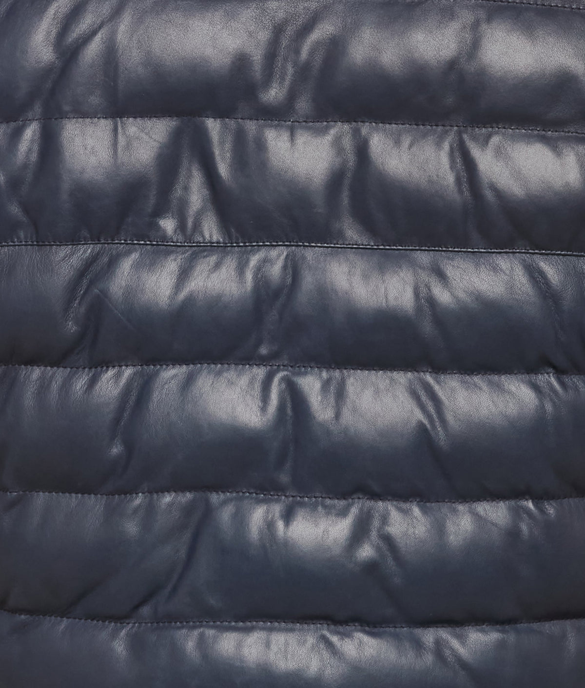 Men's Leather Puffer Vest :: Navy 2