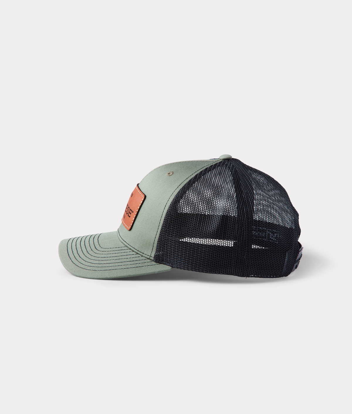 Leather Patch Cap :: Loden + Black 3