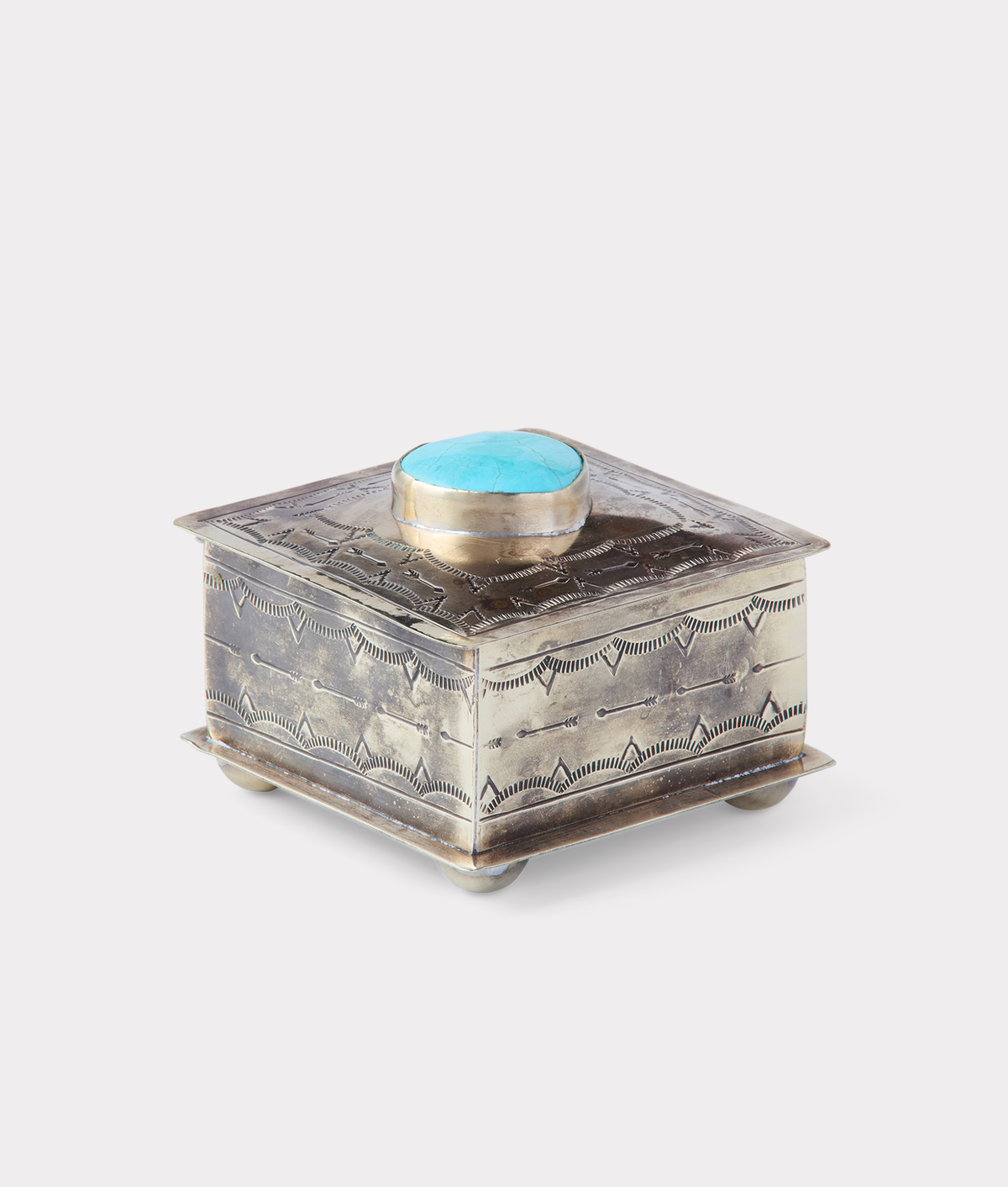 Southwestern Heart Box :: Silver 3