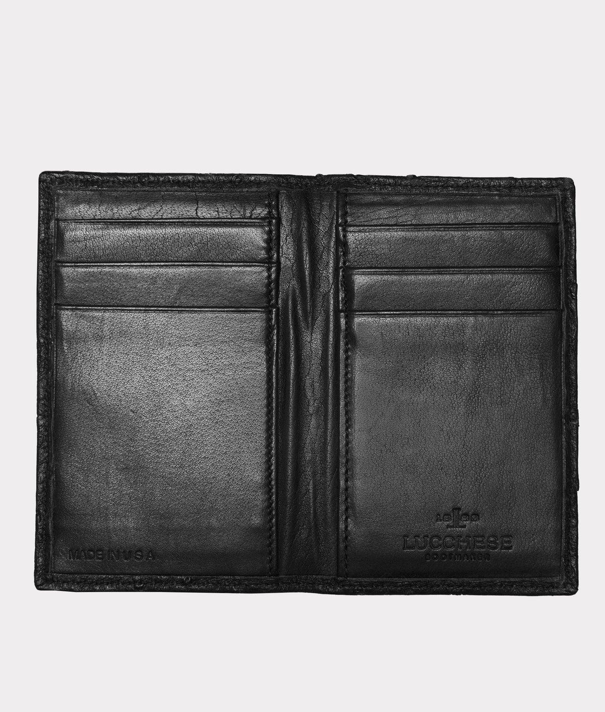 Bifold Wallet – Ostrich :: Black 3